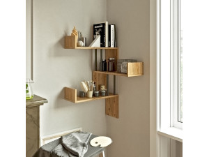 VG17" houten wandplank - 60 x 60 x 109 cm - Atlantisch grenen 2