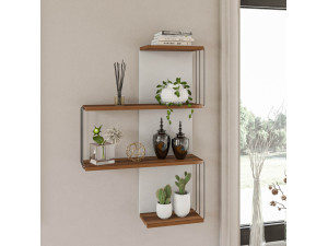 Houten wandplank "Cambel" - 64 x 19 x 96 cm - Bruin 2