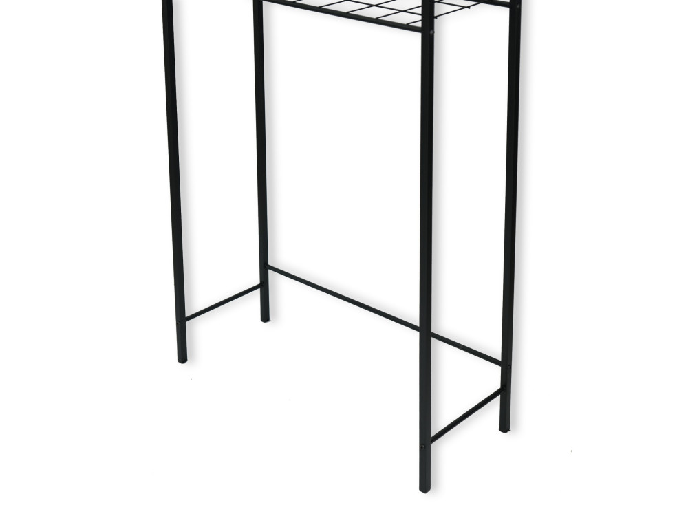 Nigel" metalen wasmachine kast - 68 x 24 x 150 cm - Zwart