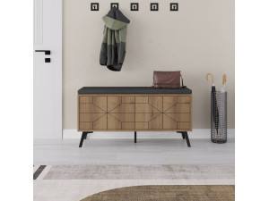 Houten schoenenkast "Dune" - 107 x 35 x 55 cm - Bruin 2