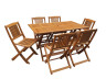 Tuinset tuinmeubel hardhout "Hongkong"  - Tuintafel inklapbaar + 8 inklapbare tuinstoelen