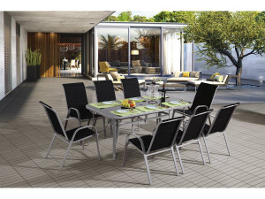 Tuinset tuinmeubel set textileen "Cordoba XL 180" - Phoenix - Zwart 2