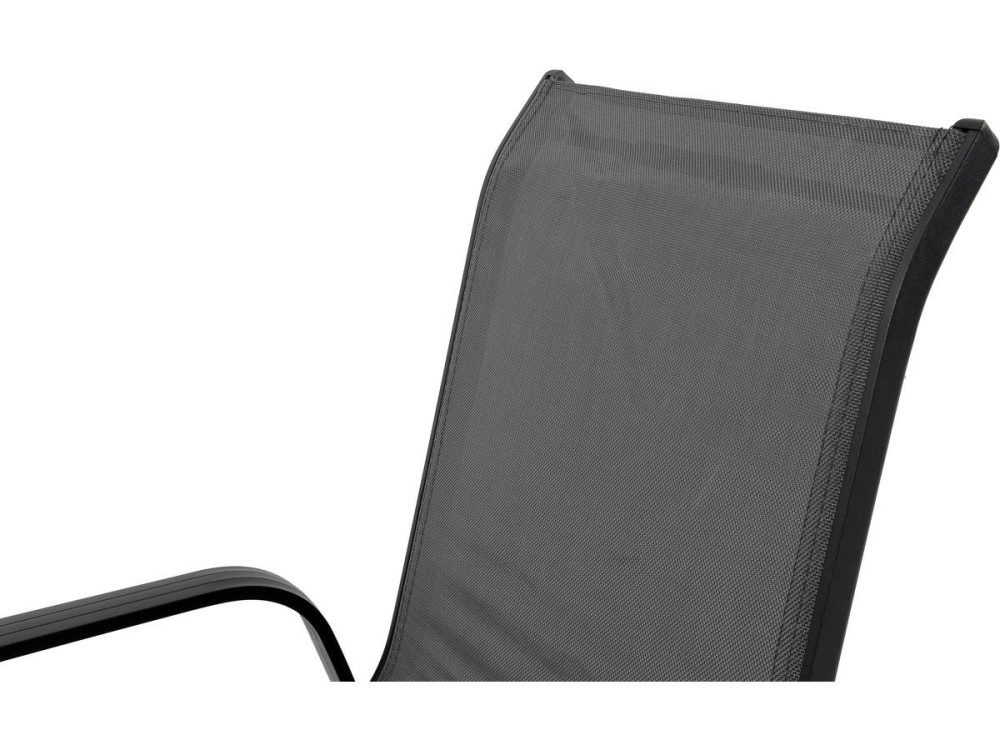 Textilene tuintafel en stoelen "cordoba + Porto" 6 zits donkergrijs