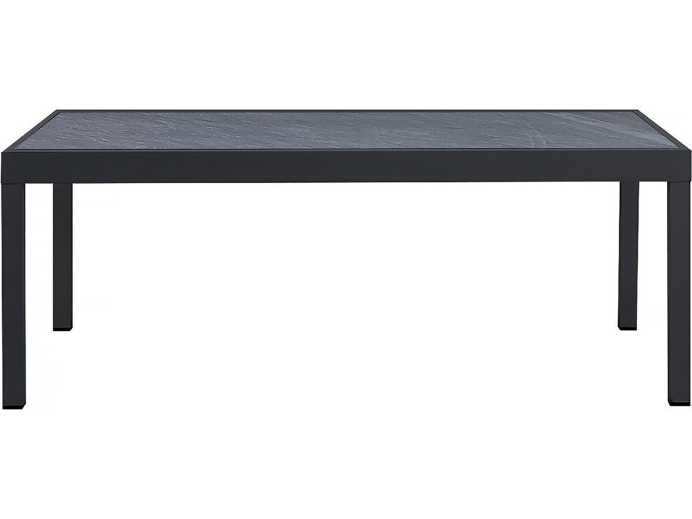 Tuinset "Lagos" - 200/320 x 105 x 76 cm - 10 stoelen - Lichtgrijs