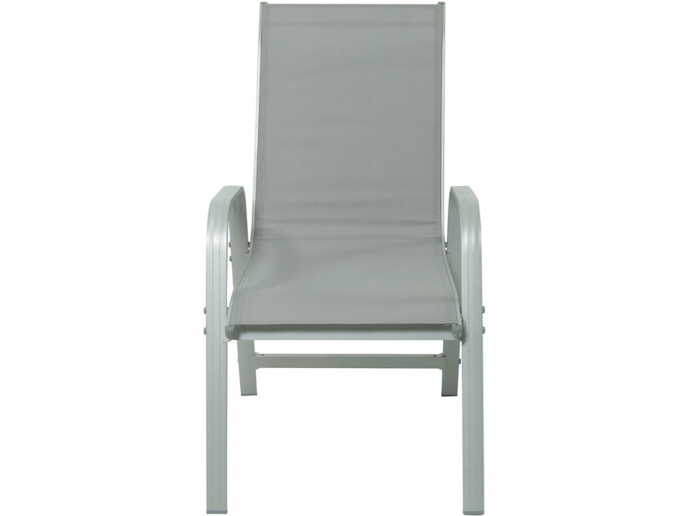 Lagos" uitschuifbare aluminium tuintafel en stoelen - 200/320 x 105 x 76 cm - Taupe - 10 zitplaatsen