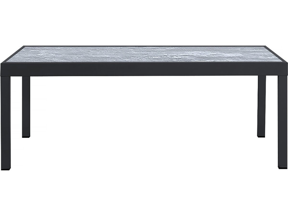 Lagos" uitschuifbare aluminium tuintafel en stoelen - 200/320 x 105 x 76 cm - Taupe - 12 zitplaatsen