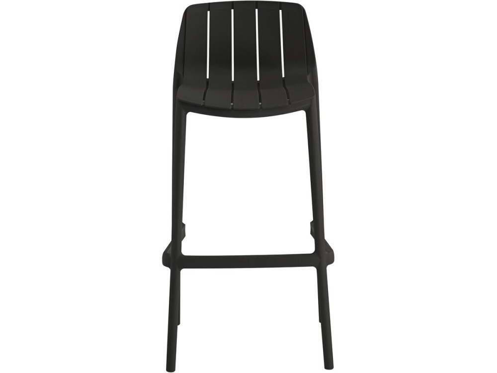 Stapelbare bistrotafel en stoelen "Vaena" - 2 zits - Zwart