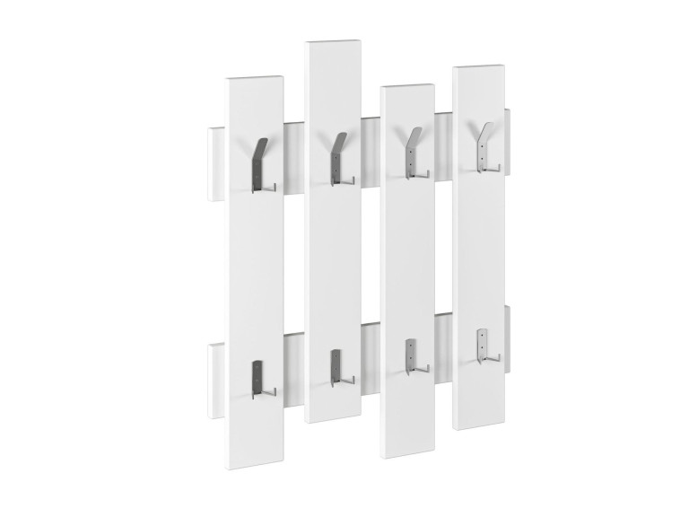 Houten wandkapstok "Wave" - 64 x 4 x 79 cm - Wit