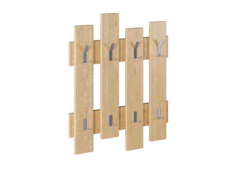 Houten wandkapstok "Wave" - 64 x 4 x 79 cm - Beige