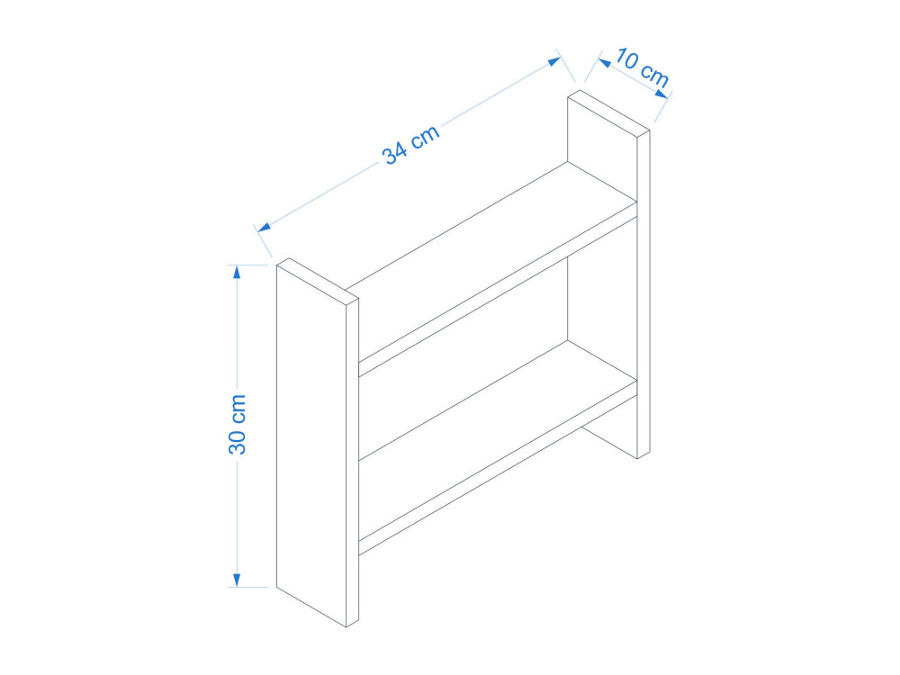 Houten keukenplank Denver - 34 x 10 x 30 cm - Atlantisch grenen