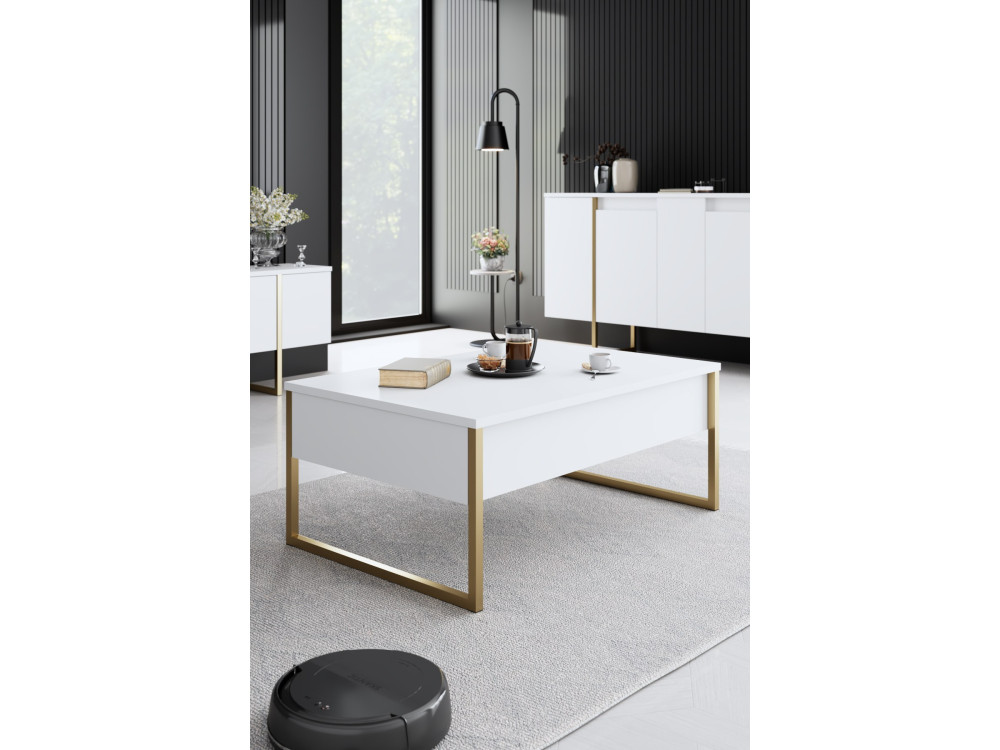 Luxe" houten loungemeubelset - 160 x 35 x 80 cm - Wit