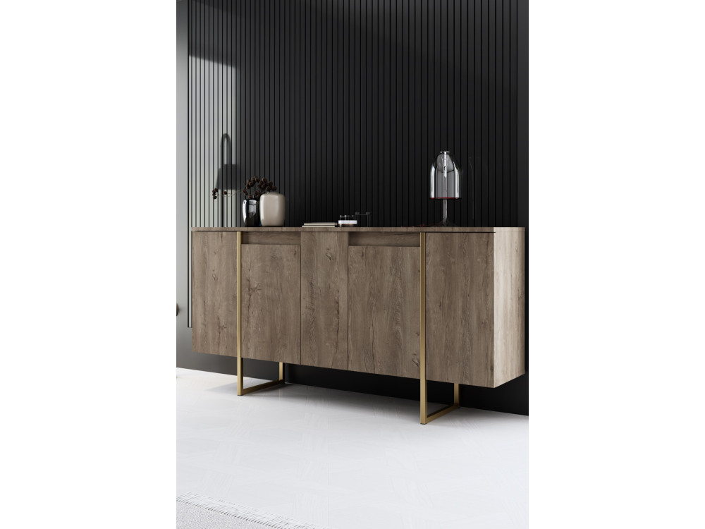 Luxe" houten loungemeubelset - 160 x 35 x 80 cm - Bruin