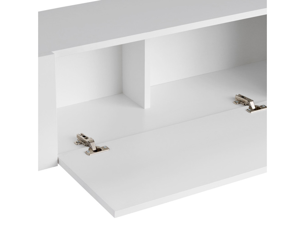 Houten Nexus" TV-standaard - 180 x 30 x 45 cm - Wit / Goud