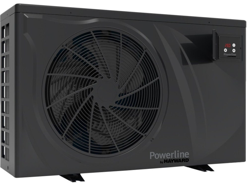 Houten zwembad "Brazilia 130" 5,86 x 3,86 x 1,31 m + "PowerLine by Hayward" 6 kw/h inverter warmtepomp - Zwart