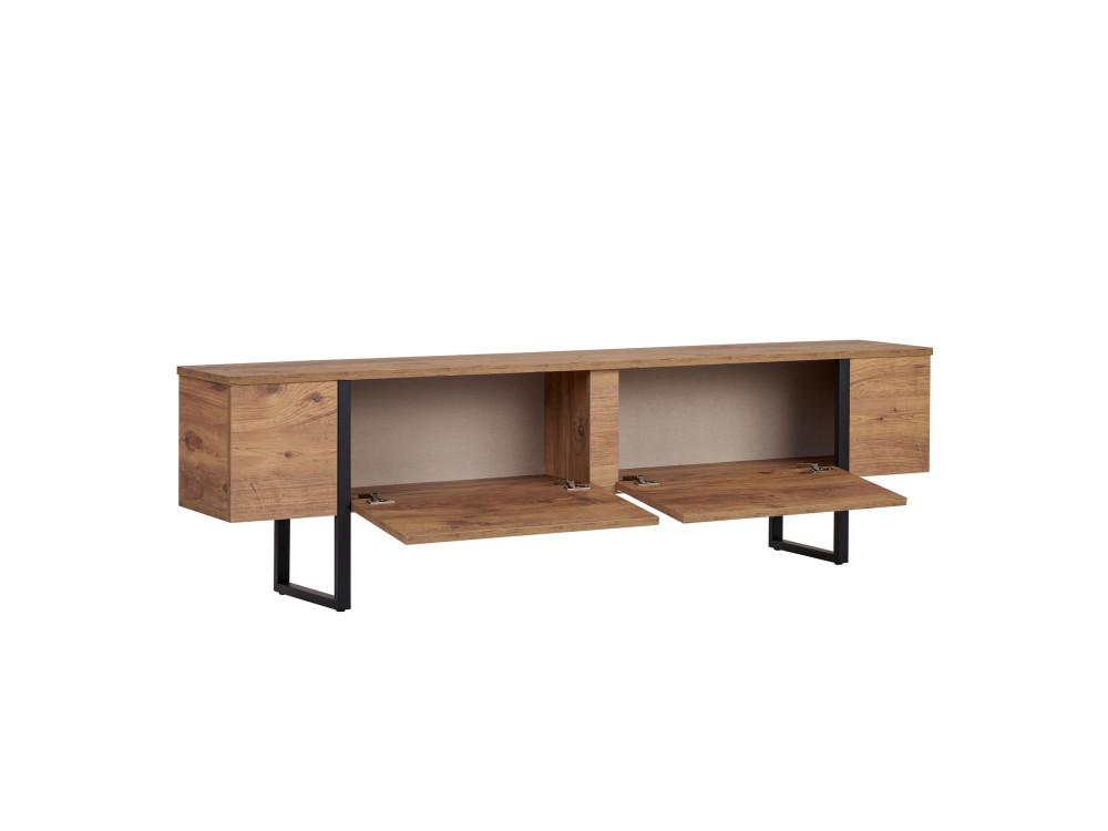 Houten TV-meubel "Onera" - 180 x 30 x 50 cm - Atlantic Pine / Zwart