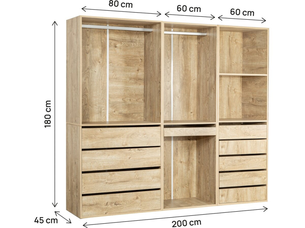 Opera" modulaire verkleedset - 3 eenheden - Beige