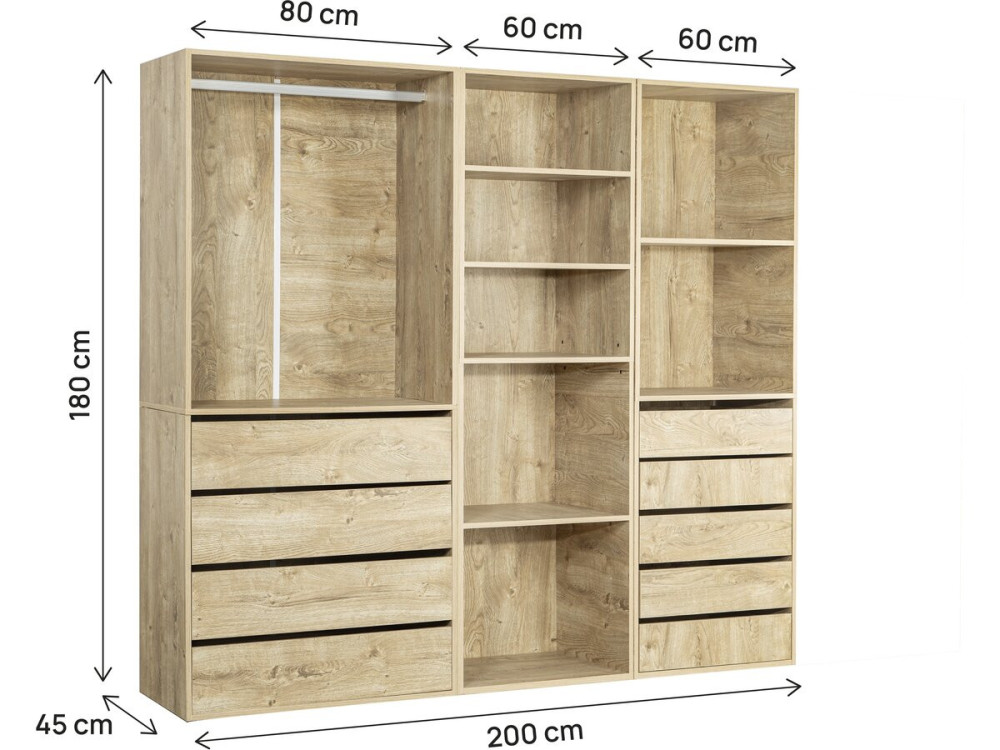 Opera" modulaire verkleedset - 3 eenheden - Beige