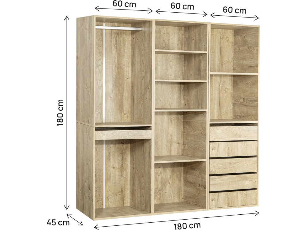 Opera" modulaire verkleedset - 3 eenheden - Beige