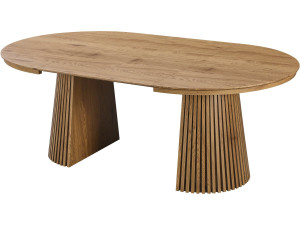 Sylva" uitschuifbare houten eettafel - 120/200 cm - 4 tot 8 zitplaatsen - Bruin