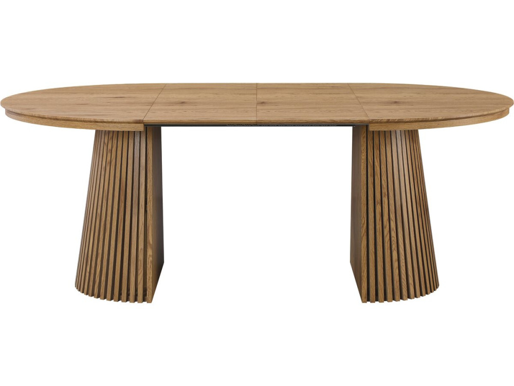 Sylva" uitschuifbare houten eettafel - 120/200 cm - 4 tot 8 zitplaatsen - Bruin