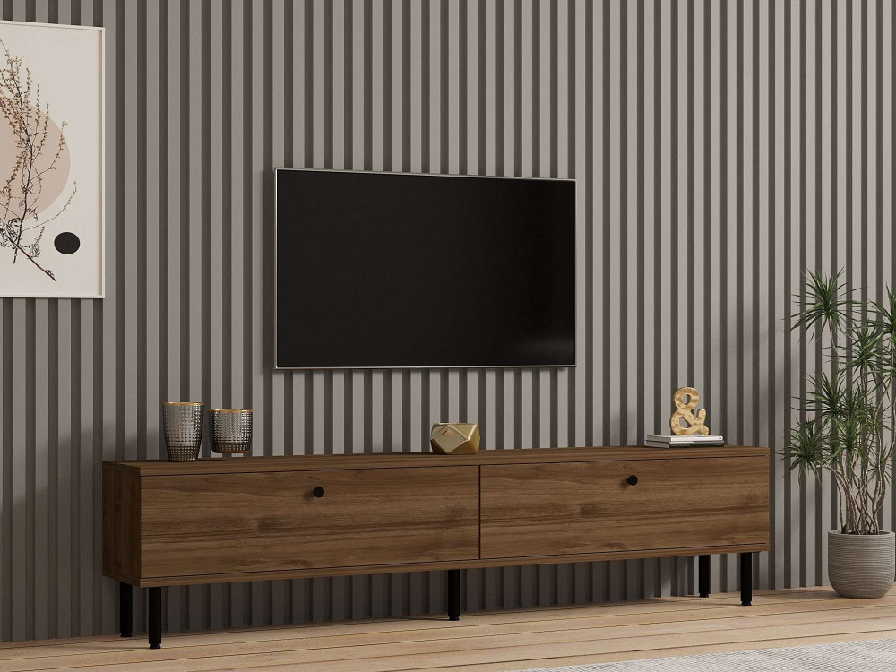 Houten TV-meubel "Nantes" - 160 x 25 x 37 cm - Bruin