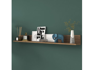 Houten wandplank "Eno" - 135 x 13 x 15 cm - Bruin 2
