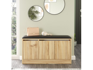 Houten schoenenkast "Mirko" - 90 x 35 x 45 cm - Beige 2