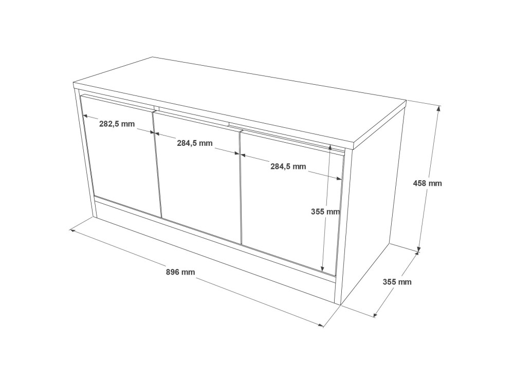 Houten schoenenkast "Mirko" - 90 x 35 x 45 cm - Beige