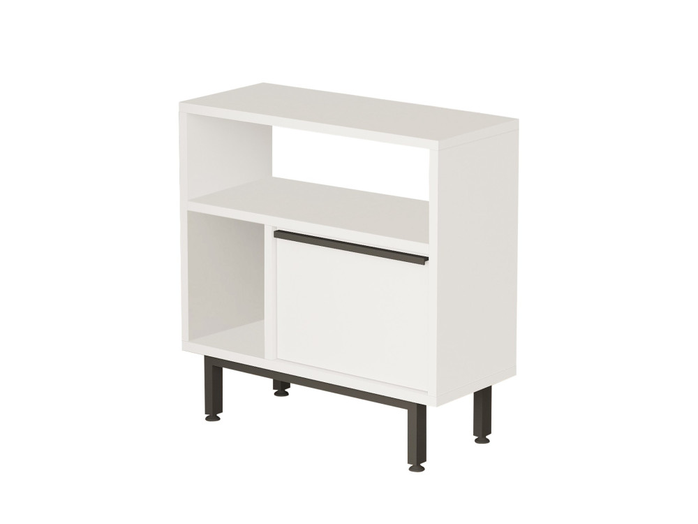 Calvin" houten bijzettafel - 60 x 25 x 60 cm - Wit