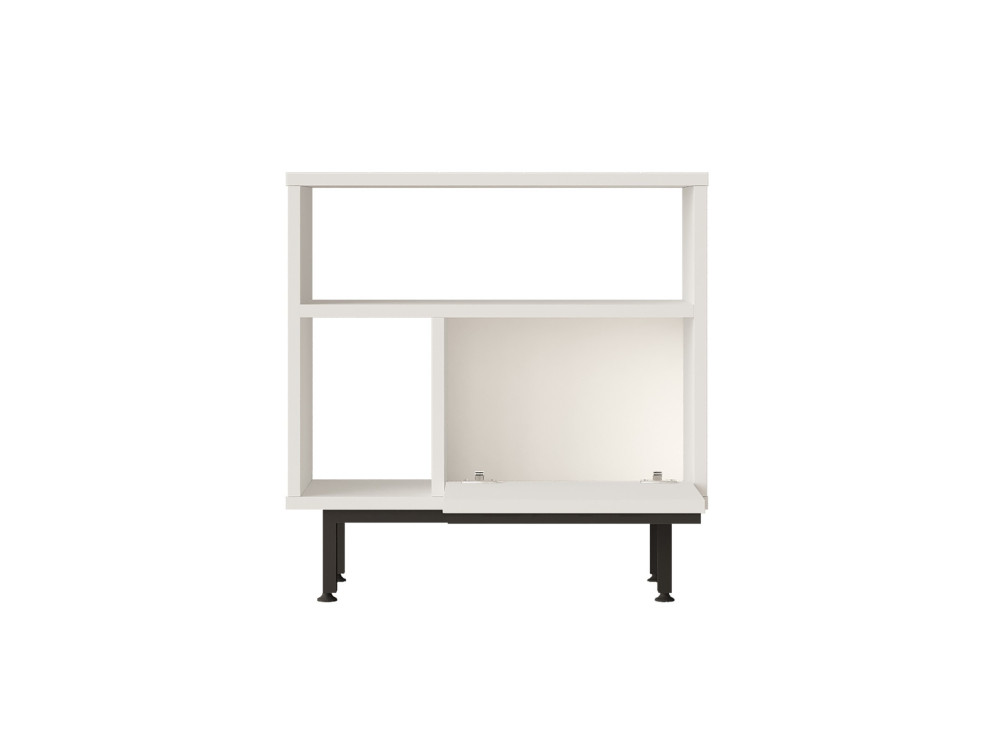 Calvin" houten bijzettafel - 60 x 25 x 60 cm - Wit