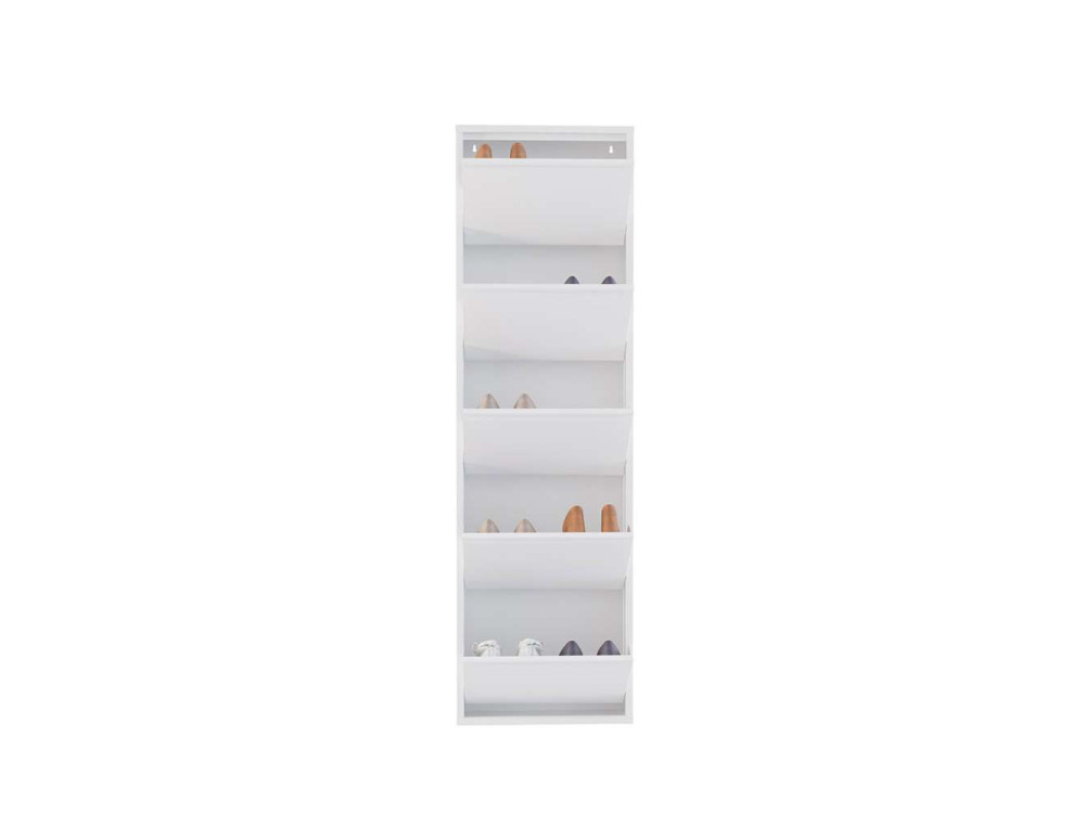 Metalen schoenenkast "Ayse" - 50 x 15 x 169 cm - Wit