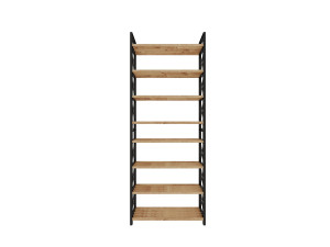 Plastic" houten boekenkast - 46 x 18 x 128 cm - Zwart