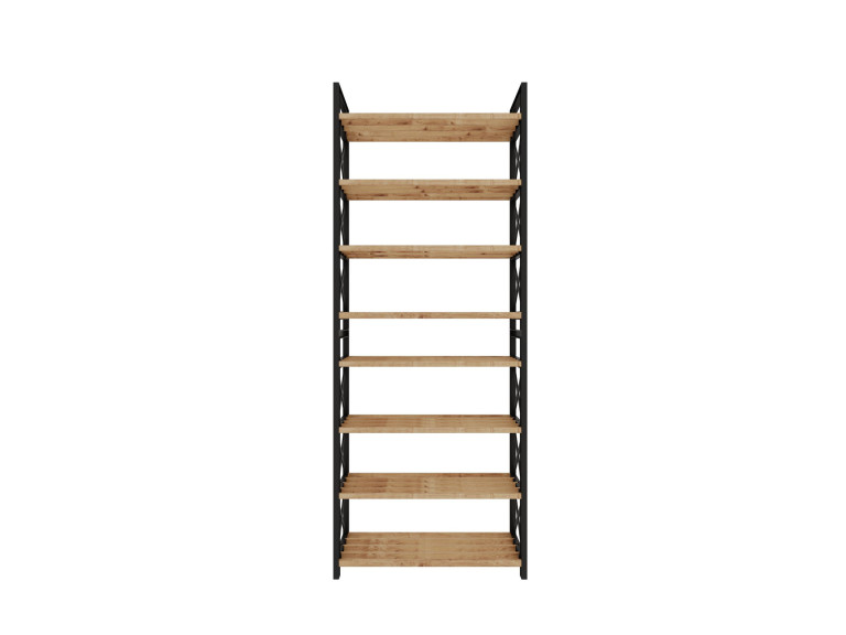 Plastic" houten boekenkast - 46 x 18 x 128 cm - Zwart