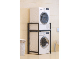 Junior" metalen wasmachinekast - 70 x 60 x 116 cm - Wit 2