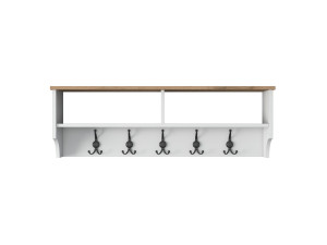 Houten kapstok "Pino" - 120 x 22 x 37 cm - Wit