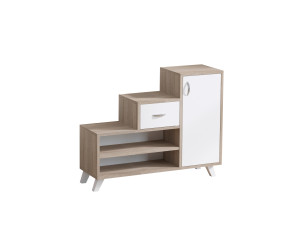 Retro" houten schoenenkast - 90 x 33 x 77 cm - Beige