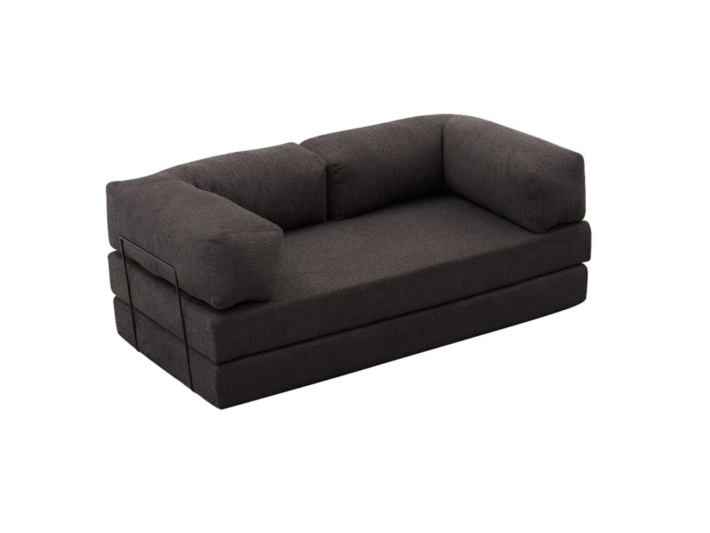 3-zitsbank in stof "Comfort" - 190 x 95 x 75 cm - Houtskoolgrijs