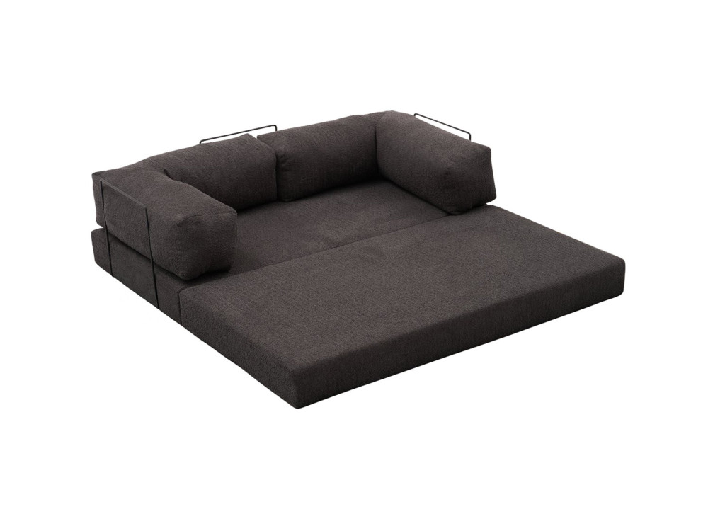 3-zitsbank in stof "Comfort" - 190 x 95 x 75 cm - Houtskoolgrijs