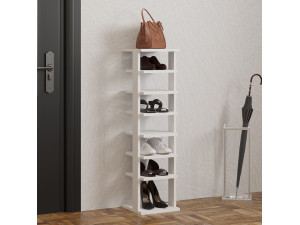 Houten schoenenkast "Ayka" - 30 x 30 x 110 cm - Wit 2