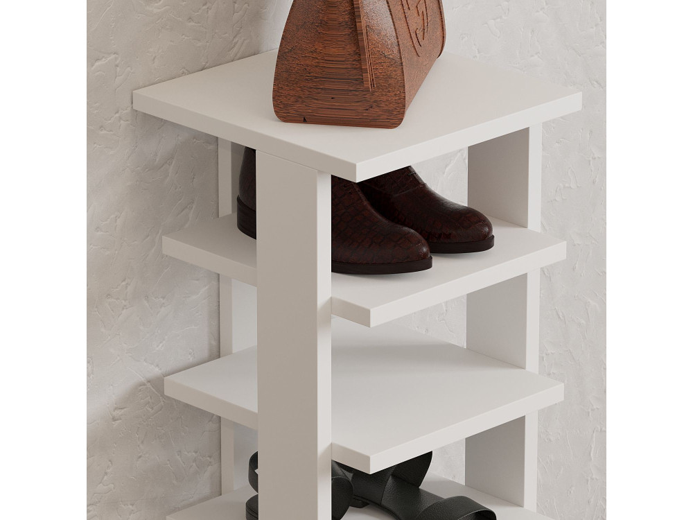 Houten schoenenkast "Ayka" - 30 x 30 x 110 cm - Wit