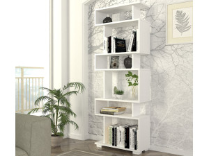 Blok" houten boekenkast - 60 x 19 x 165 cm - Wit 2