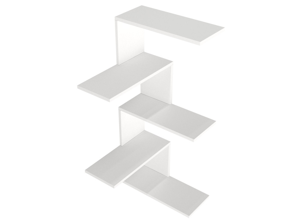 Houten wandplank "Caniko" - 51 x 29 x 109 cm - Wit