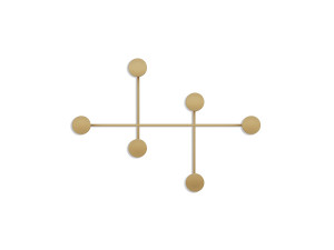 Metalen wandhaak "Dama" - 82 x 10 x 60 cm - Goud