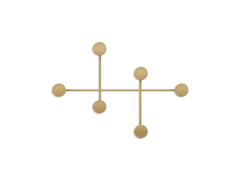 Metalen wandhaak "Dama" - 82 x 10 x 60 cm - Goud
