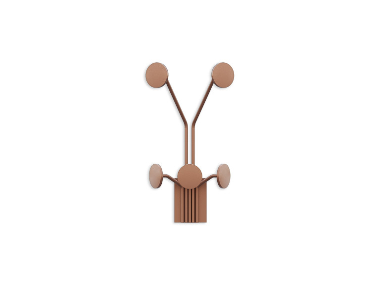 Metalen wandhaak "Giraffe" - 24 x 16 x 40 cm - Koper