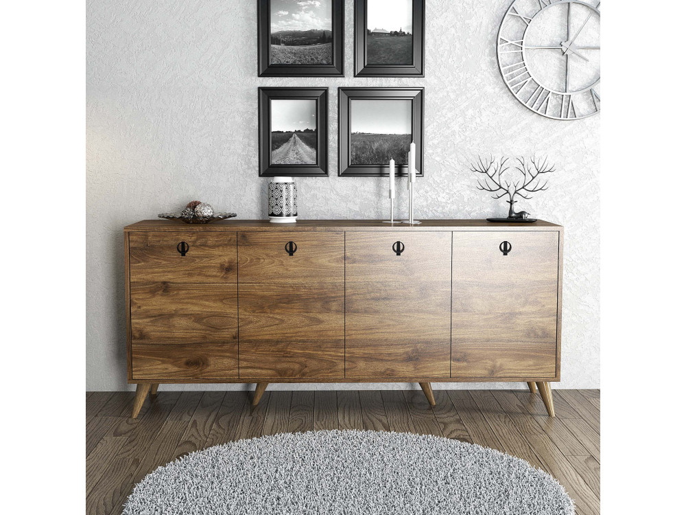 Houten dressoir Elite - 180 x 45 x 80 cm - Bruin