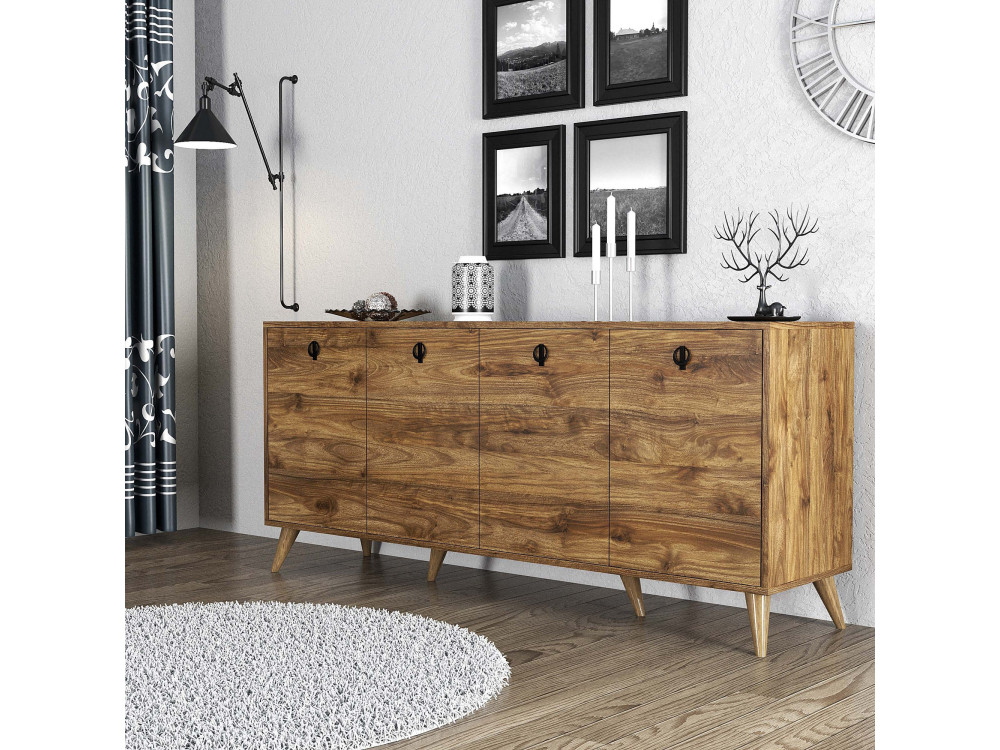 Houten dressoir Elite - 180 x 45 x 80 cm - Bruin