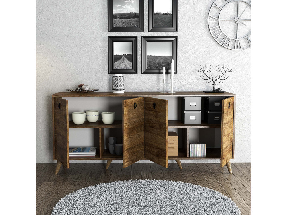 Houten dressoir Elite - 180 x 45 x 80 cm - Bruin