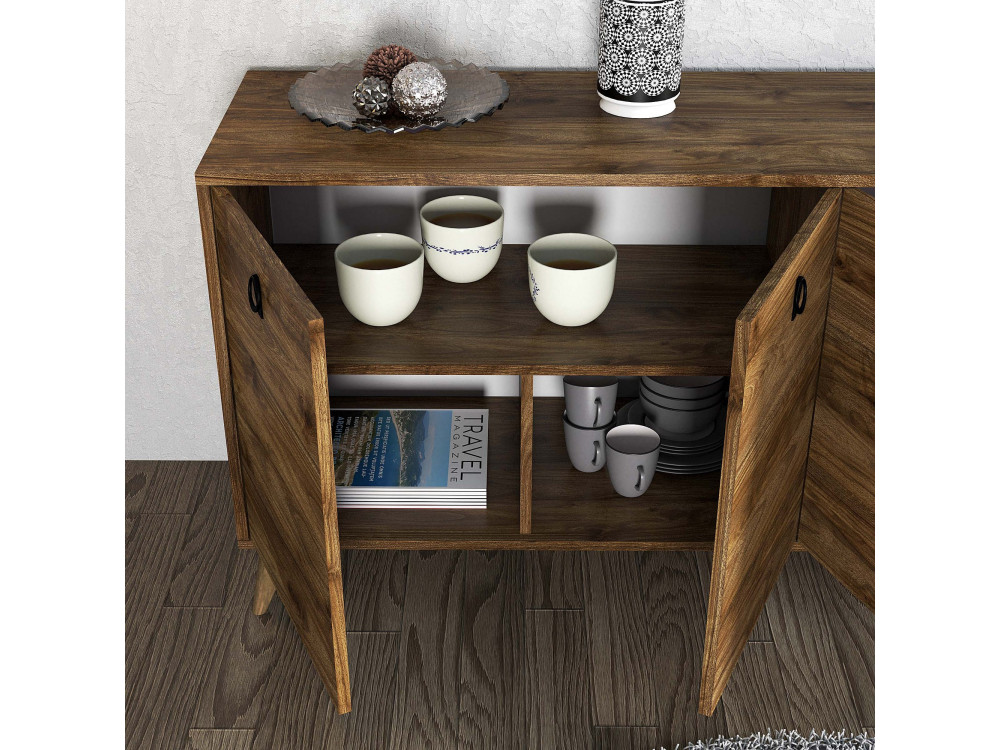Houten dressoir Elite - 180 x 45 x 80 cm - Bruin