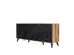 Houten dressoir Elite - 180 x 45 x 80 cm - Zwart